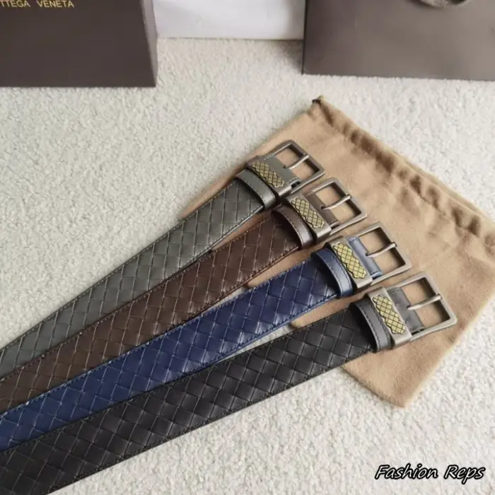 Bottega Veneta 34MM Intrecciato Leather Belts