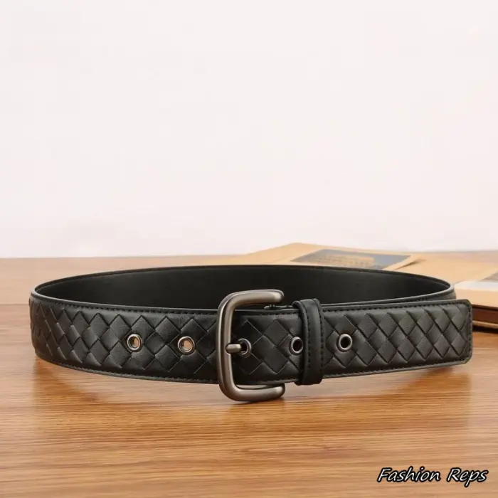 Bottega Veneta 40MM Intrecciato Woven Leather Pin Buckle Belts