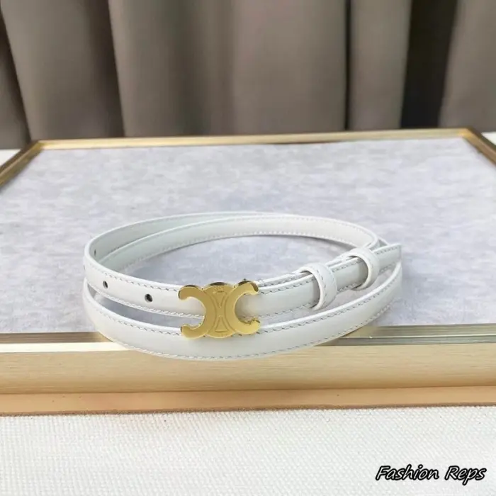 Celine 13MM Small Triomphe Leather Belt