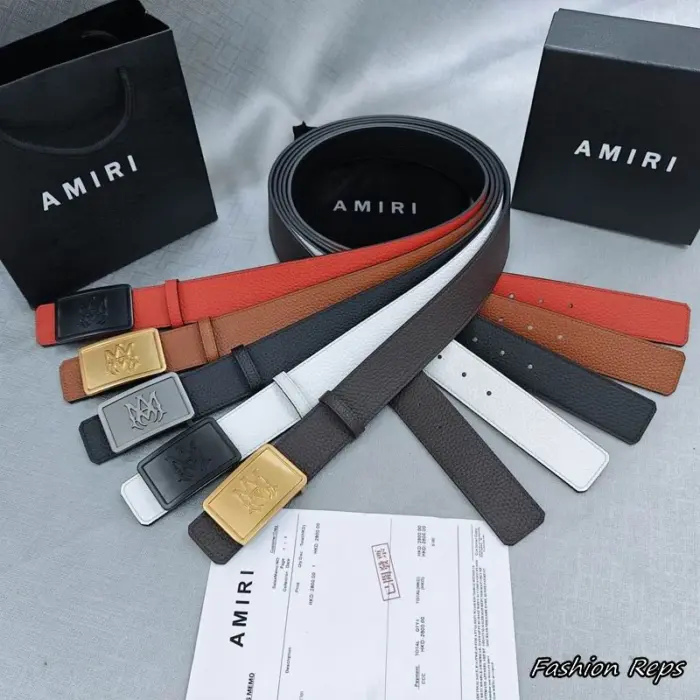 Amiri 38MM MA Crest Plaque Belts