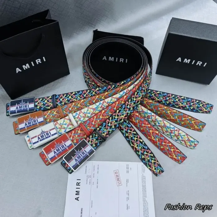 Amiri 38MM Skeleton Bones Starburst Belts