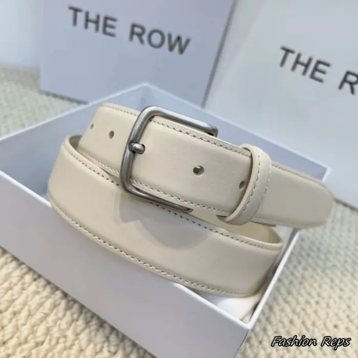 The Row 30MM Classic Off White Leather Belt