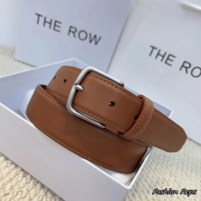The Row 30MM Brown Calfskin Leather Classic Belt