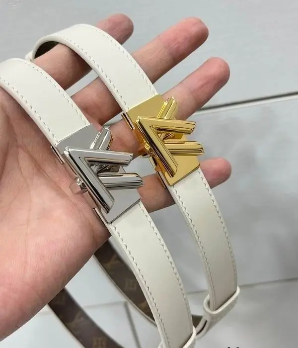 Louis Vuitton 20MM LV Twist Architectural Buckle Designer Belt In Different Buckle Colors