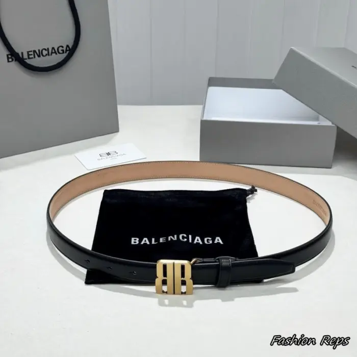 Balenciaga 25MM BB Logo Leather Belts In Different Buckle Colors
