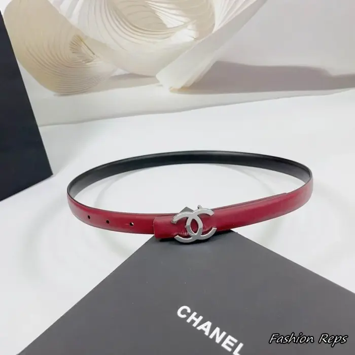 Chanel 20mm Reversible Calfskin Leather Skinny Belt In Different Buckle Colors