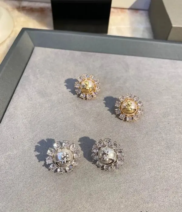 Vivienne Westwood Tara Orb Embellished Stud Earrings In 2 Colors