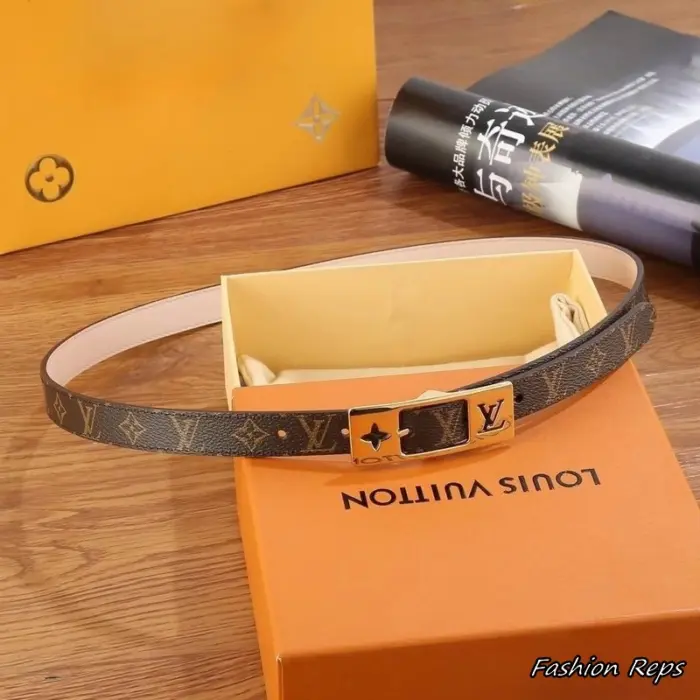 Louis Vuitton 20MM Monogram Canvas Rectangular Plaque Buckle Belt In Different Buckle Colors