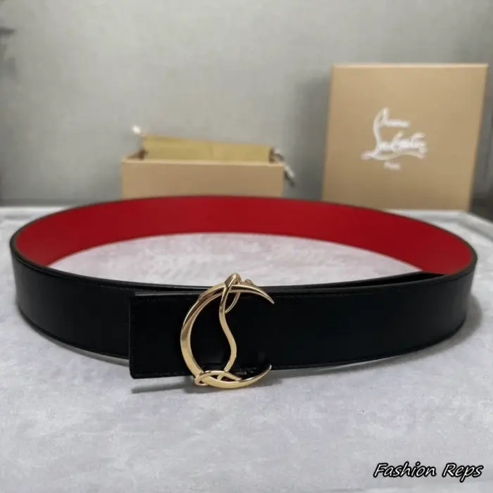 Christian Louboutin 38MM C Logo Buckle Leather Belt In Different Buckle Colors