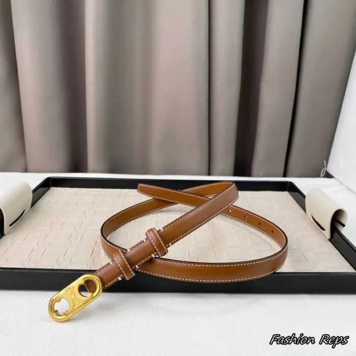 Celine 18MM Oval Triomphe Leather Belts In Different Colors
