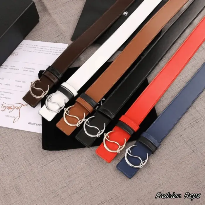 Christian Louboutin Signature CL Buckle Leather Belts
