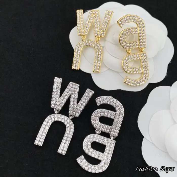 Alexander Wang Logo Drop Earrings In 2 Colors