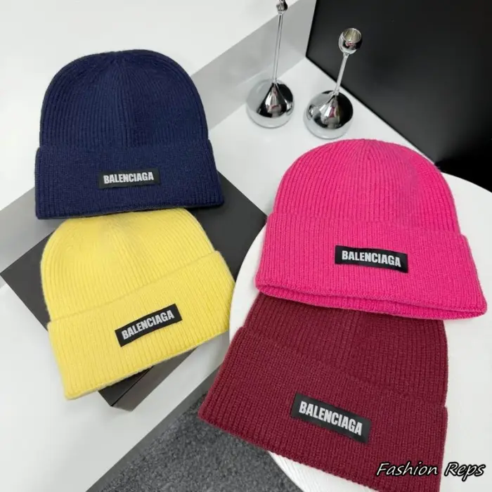 Balenciaga Rubber Logo Patch Beanie In Different Colors