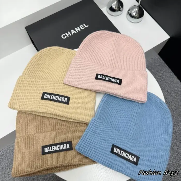 Balenciaga Rubber Logo Patch Beanie In Multiple Colors