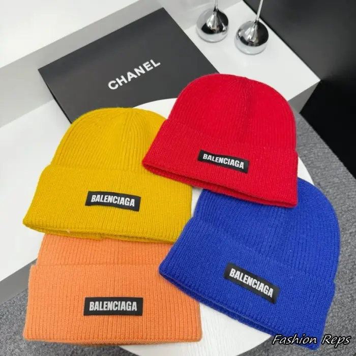 Balenciaga Rubber Patch Logo Beanie In Different Colors