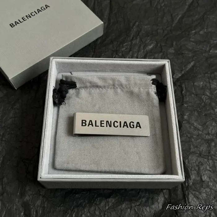 Balenciaga Logo Engraved Brooch