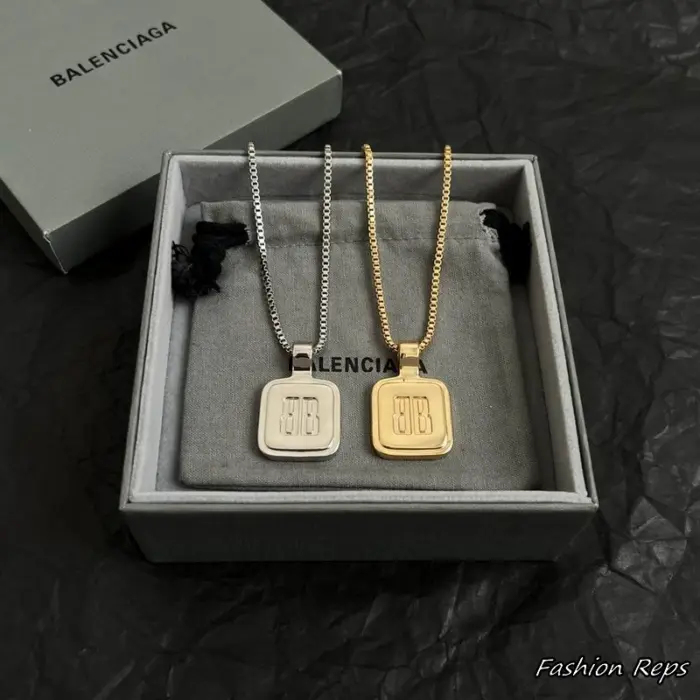 Balenciaga Nano Square Long Necklace In 2 Colors