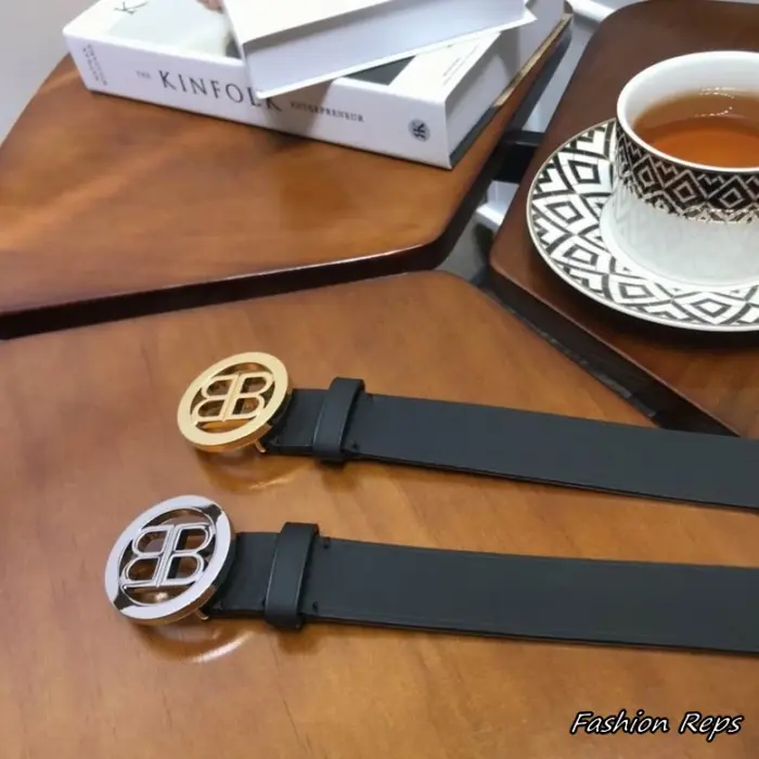 Balenciaga BB Corporate Round Leather Belt In Different Buckle Colors