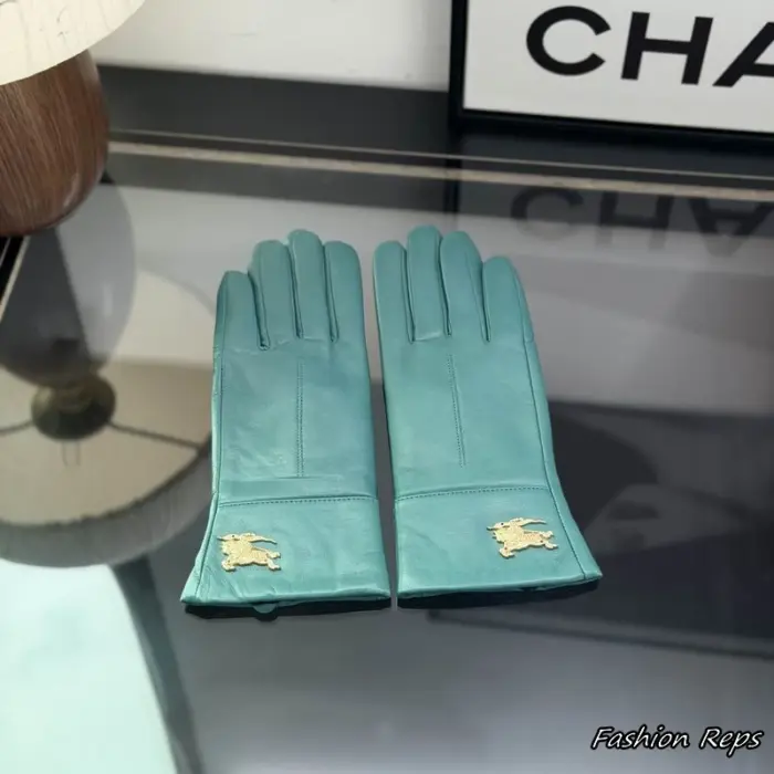 Burberry Prorsum Knight Crest Leather Gloves