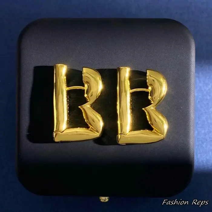 Burberry Inflated B Hoop Earrings