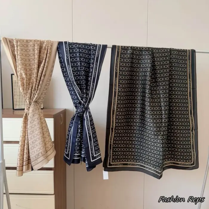 Calvin Klein Geometric Zigzag Infinity Scarf In Different Colors
