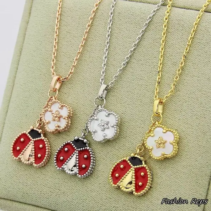 Van Cleef & Arpels Lucky Spring Collection Necklaces In Different Colors