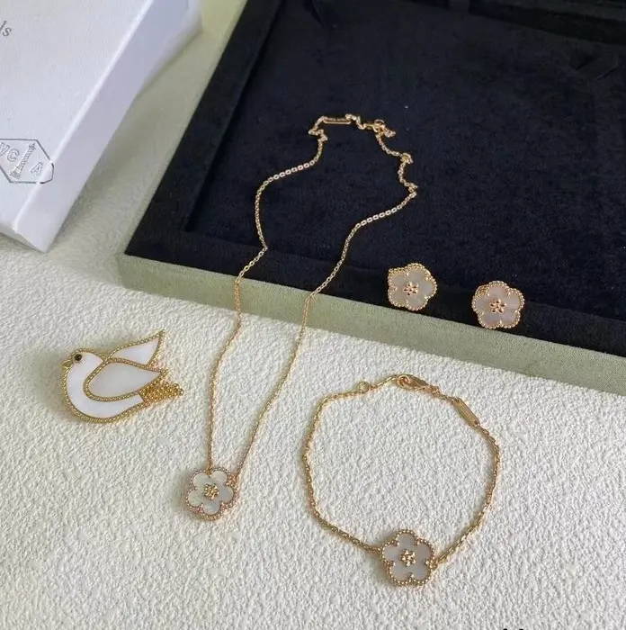 Van Cleef & Arpels Lucky Spring Necklace & Bracelet & Earrings & Brooch Set