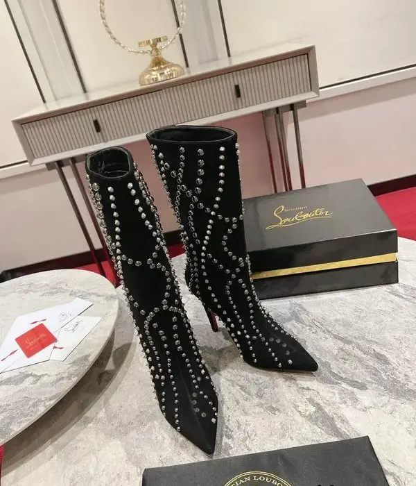 Christian Louboutin Women's Embellished Boots In 2 Colors
