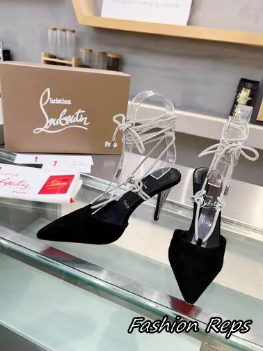 Christian Louboutin Suede Lace Up Pumps Heels In 2 Colors