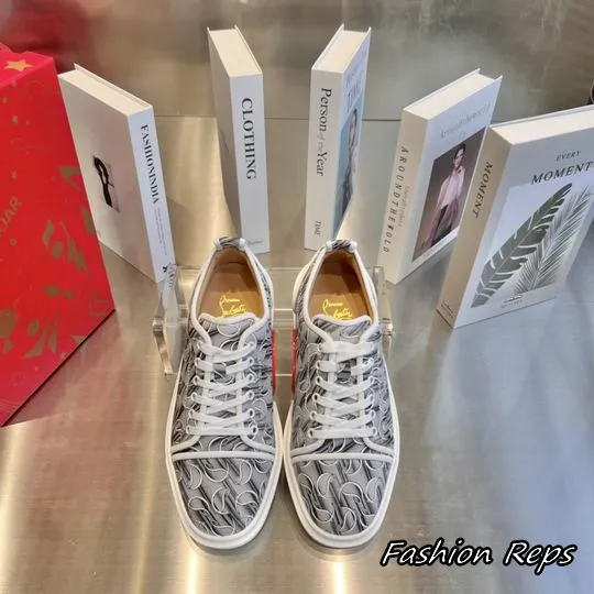 Christian Louboutin Low Top Sneakers With Graphic Patterned In 2 Colors