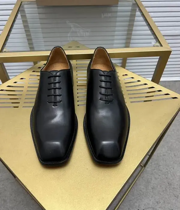 Christian Louboutin Men's Dress Shoes With Chiseled Square Toe In 2 Colors