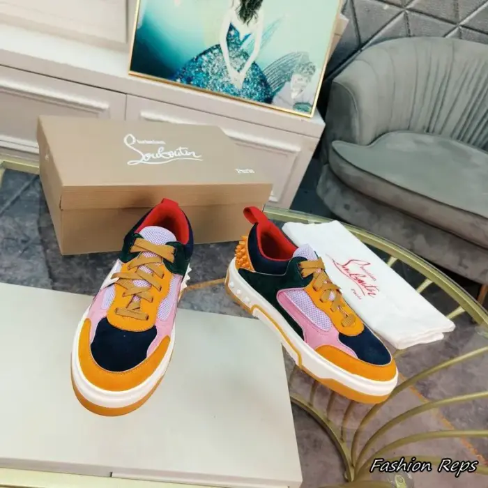 Christian Louboutin Astroloubi Sneakers With Signature Spiked Heel Counter In Different Colors