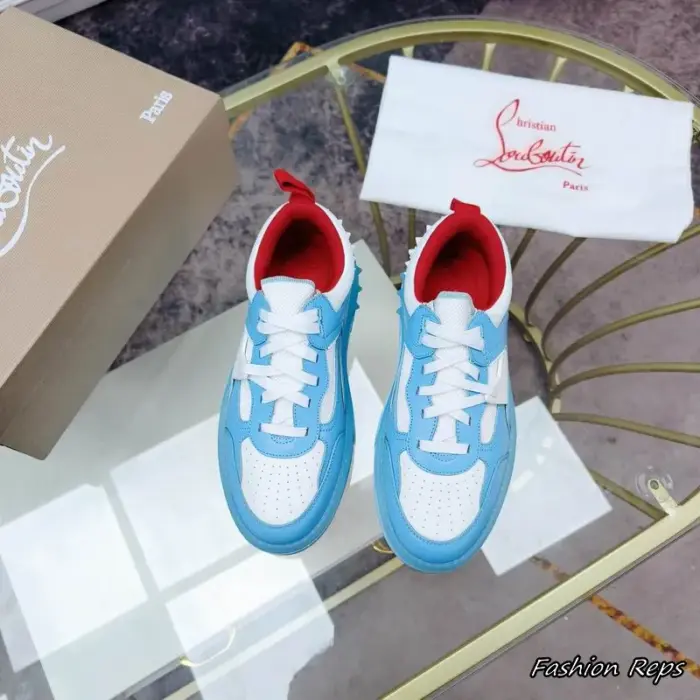 Christian Louboutin Astroloubi Flat Sneakers With Striking Red Inner Lining In Different Colors