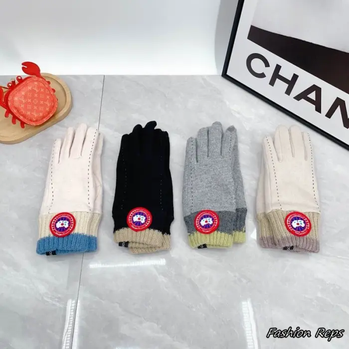 Canada Goose Workman Knit Cuff Suede Gloves In Different Colors