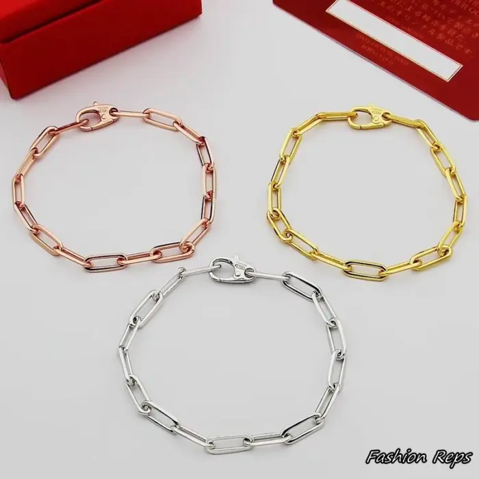 Cartier Santos De Chain Bracelets In Different Colors