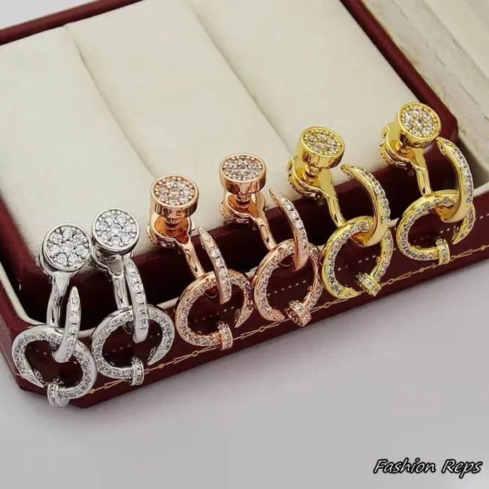 Cartier Juste Un Clou Double Hoop Drop Earrings In Different Colors