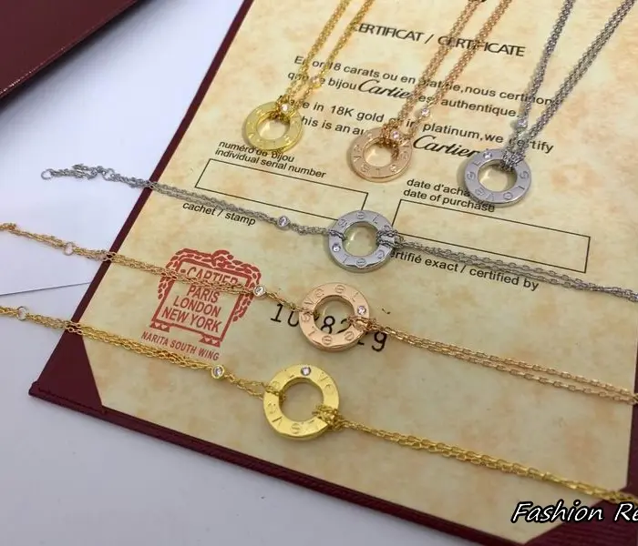 Cartier Love Bracelet Necklace & Earrings Set