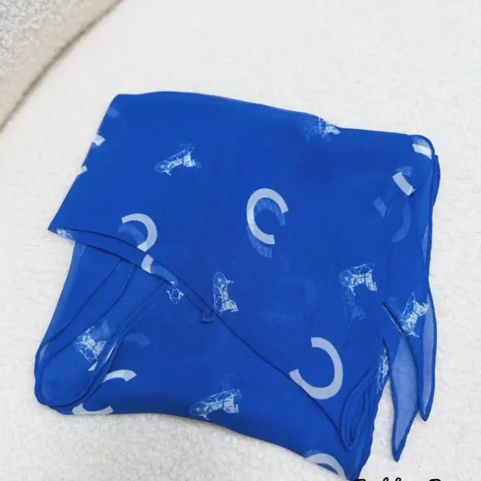 Celine White Lettering Scarf
