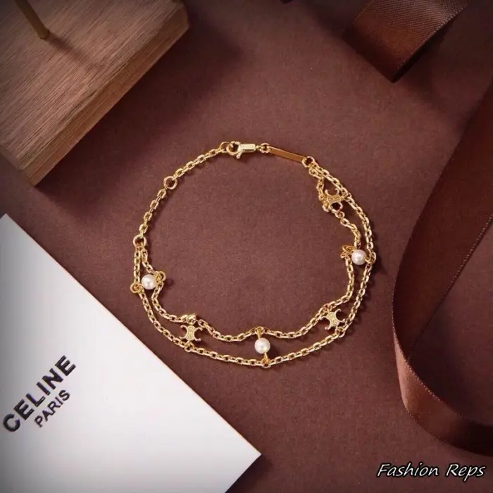 Celine Triomphe Pearl Bracelet