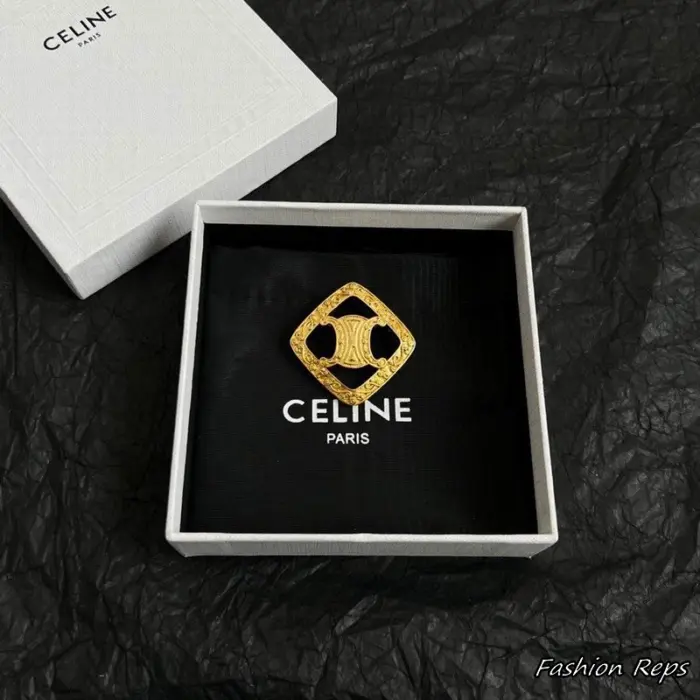 Celine Triomphe Frame Brooch