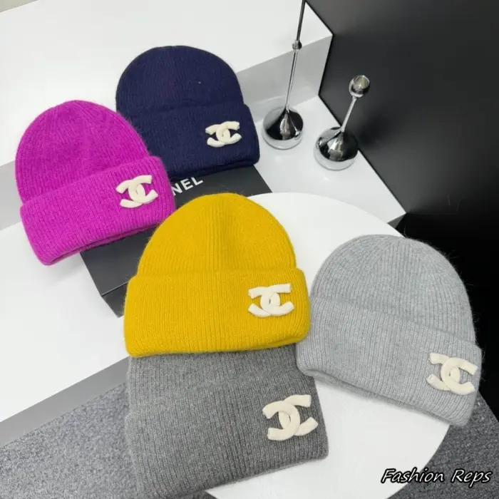 Chanel Cashmere Blend Turn Back Cuff Beanies In Different Colors