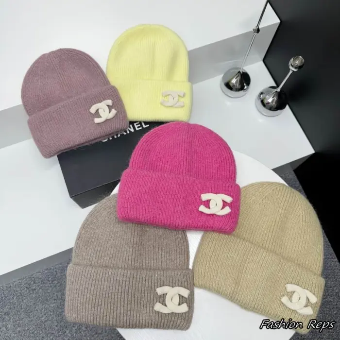 Chanel Soft Fine Knit Turn Back Cuff Beanies In Different Colors