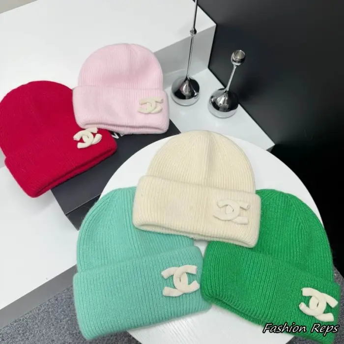 Chanel Fine Knit Turn Back Cuff Beanies In Multiple Colors