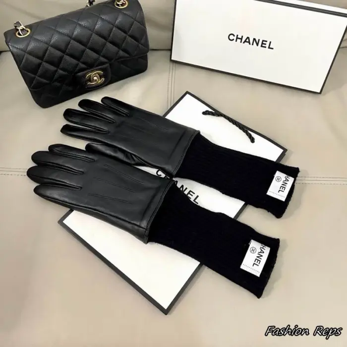 Chanel Ribbed Knit Extension Gloves In 2 Colors