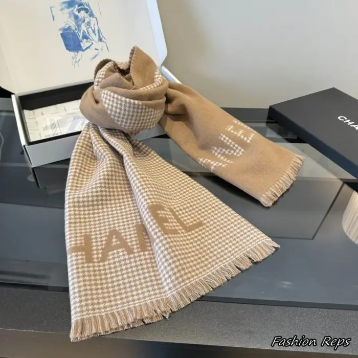 Chanel cashmere Two Toned Scarf