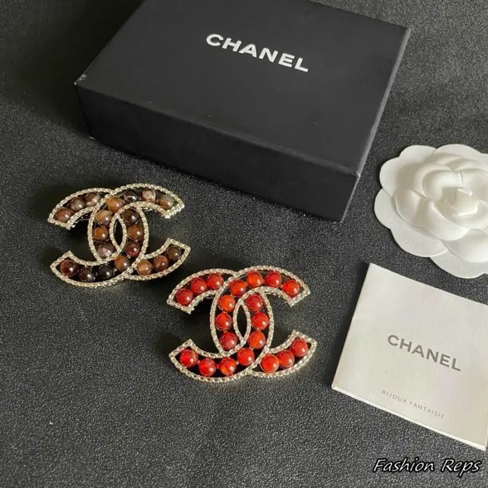 Chanel Resin & Strass Brooch In 2 Colors