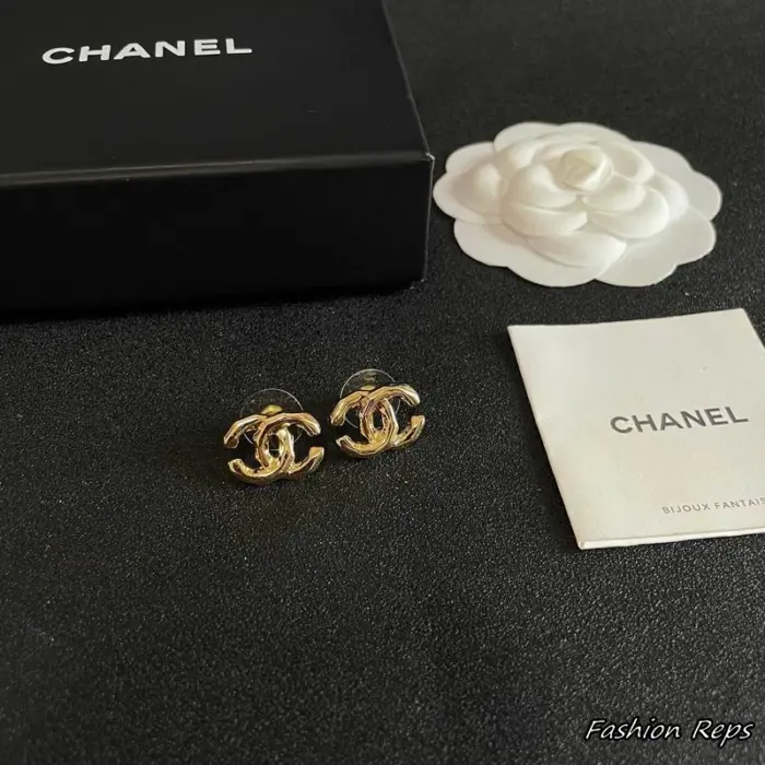 Chanel CC Turn Lock Stud Earrings