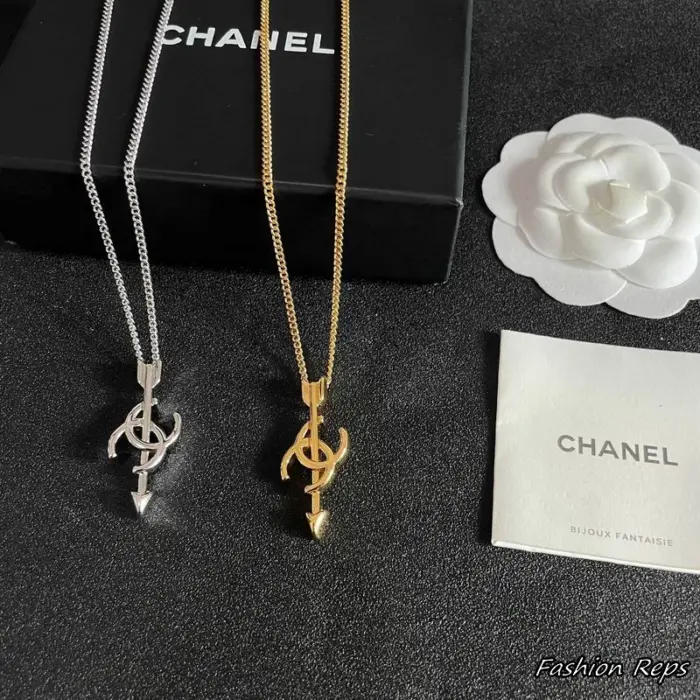 Chanel CC Arrow Pendant Necklace