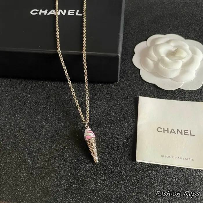 Chanel Ice Cream Cone Pendant Necklace
