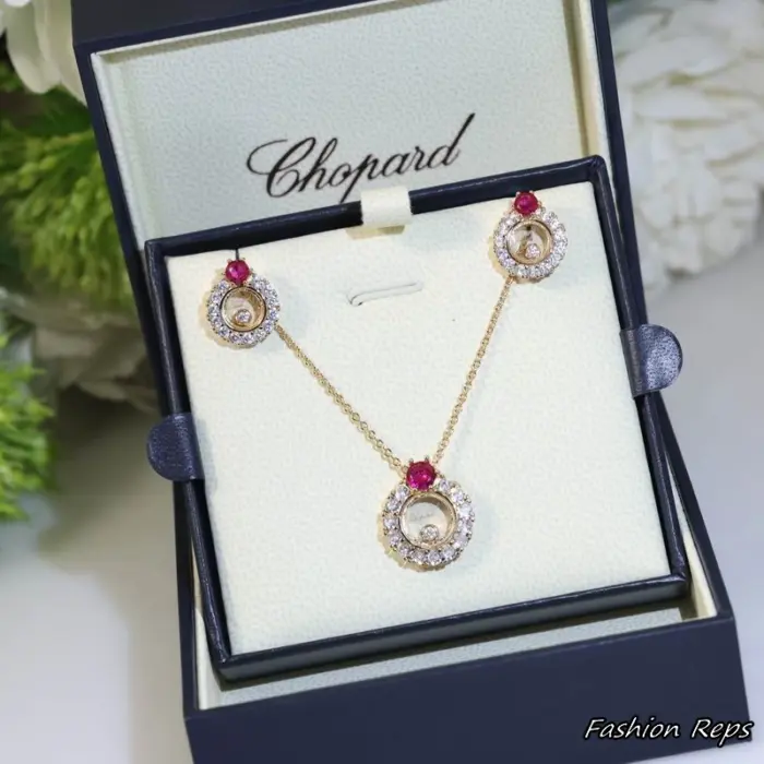 Chopard Happy Diamonds Necklace & Earrings Set